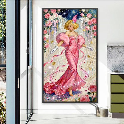 Pink Lady - Full Square Drill Diamond Painting 40*70CM