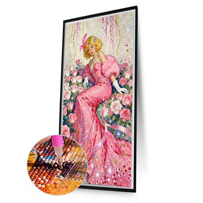 Pink Lady - Full Square Drill Diamond Painting 40*70CM