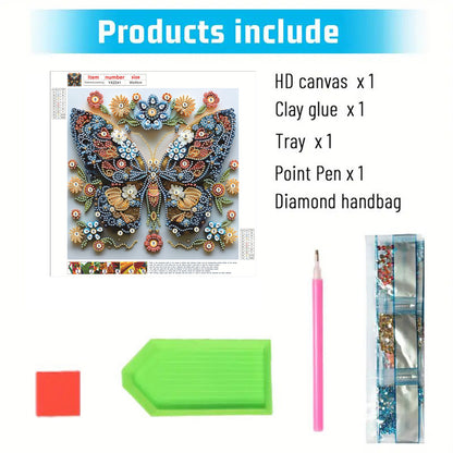 Butterfly Blossom - Special Shaped Drill Diamond Painting 30*30CM