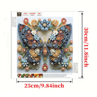 Butterfly Blossom - Special Shaped Drill Diamond Painting 30*30CM