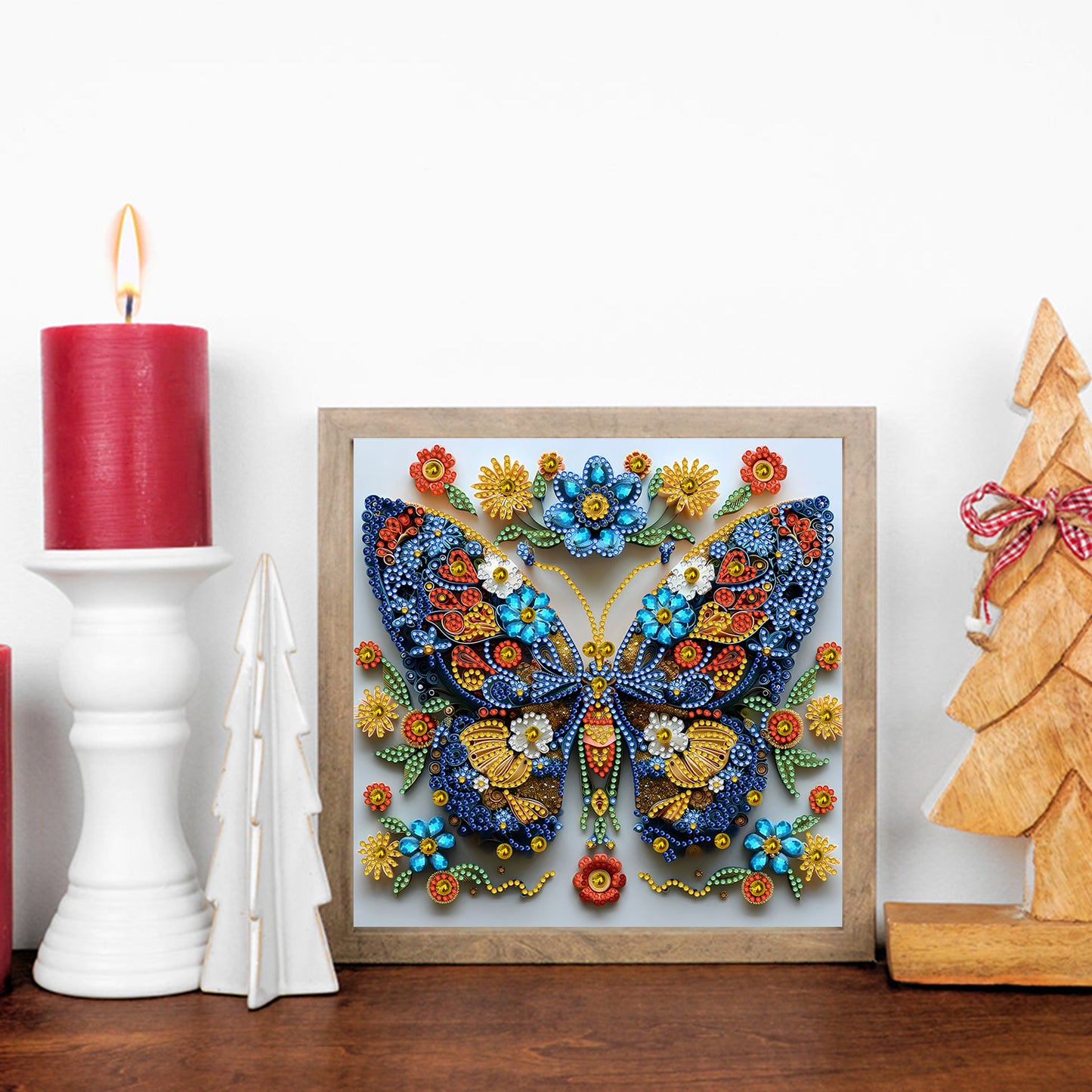 Butterfly Blossom - Special Shaped Drill Diamond Painting 30*30CM