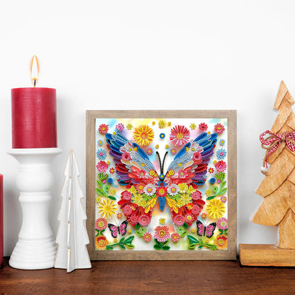 Butterfly Blossom - Special Shaped Drill Diamond Painting 30*30CM