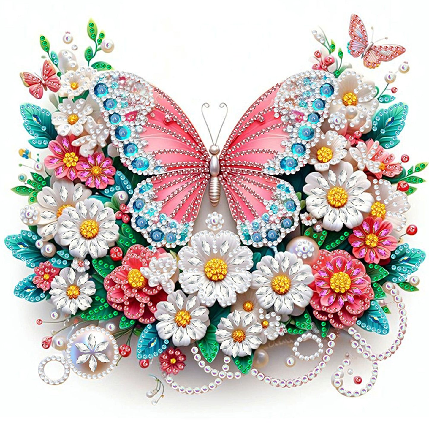 Butterfly Blossom - Special Shaped Drill Diamond Painting 30*30CM