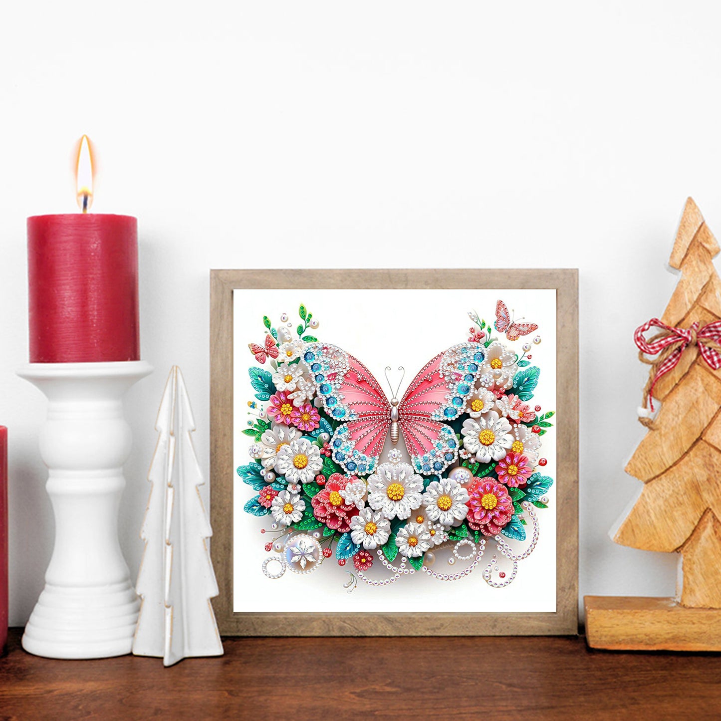 Butterfly Blossom - Special Shaped Drill Diamond Painting 30*30CM