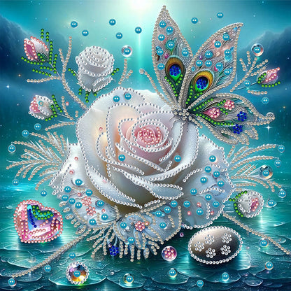 Butterfly Blossom - Special Shaped Drill Diamond Painting 30*30CM