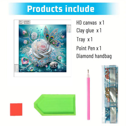 Butterfly Blossom - Special Shaped Drill Diamond Painting 30*30CM