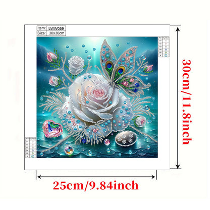 Butterfly Blossom - Special Shaped Drill Diamond Painting 30*30CM