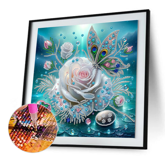 Butterfly Blossom - Special Shaped Drill Diamond Painting 30*30CM