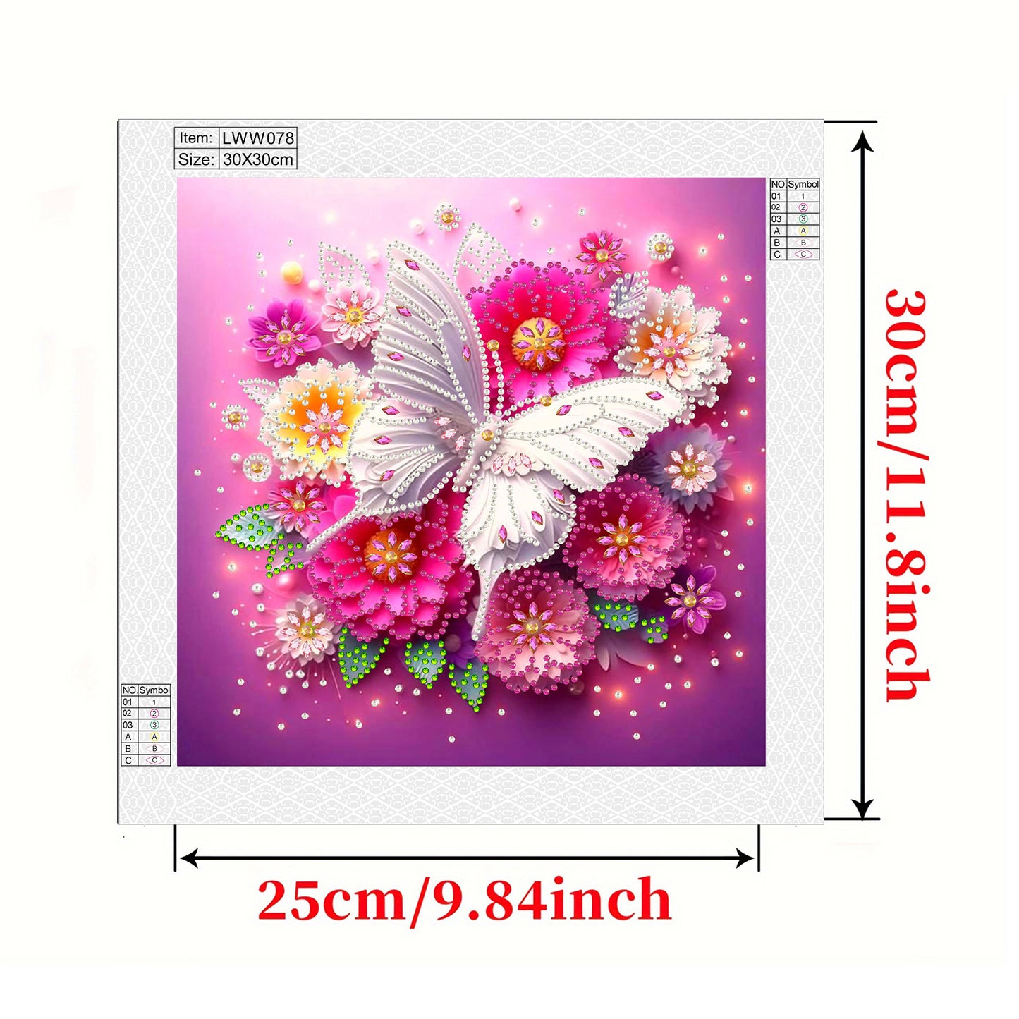 Butterfly Blossom - Special Shaped Drill Diamond Painting 30*30CM