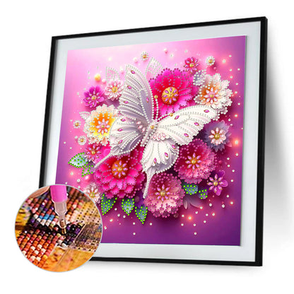 Butterfly Blossom - Special Shaped Drill Diamond Painting 30*30CM