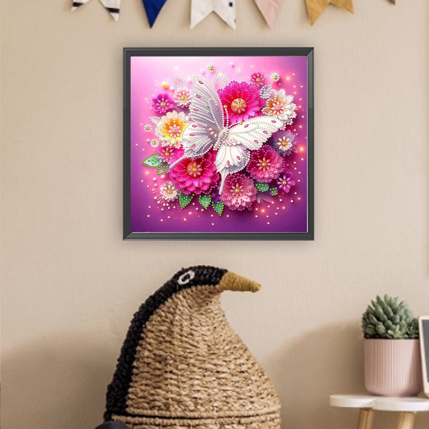 Butterfly Blossom - Special Shaped Drill Diamond Painting 30*30CM