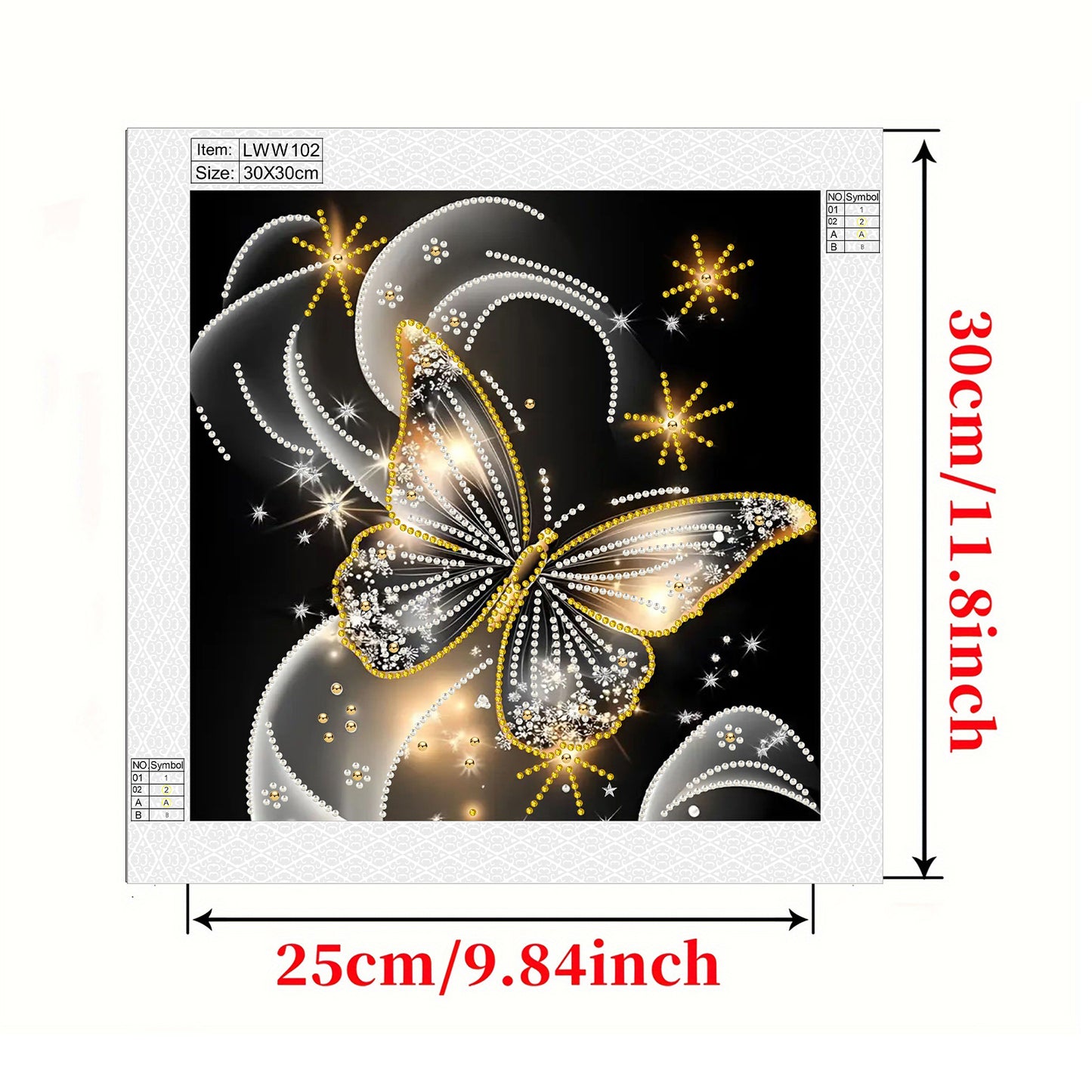 Dream Butterfly - Special Shaped Drill Diamond Painting 30*30CM