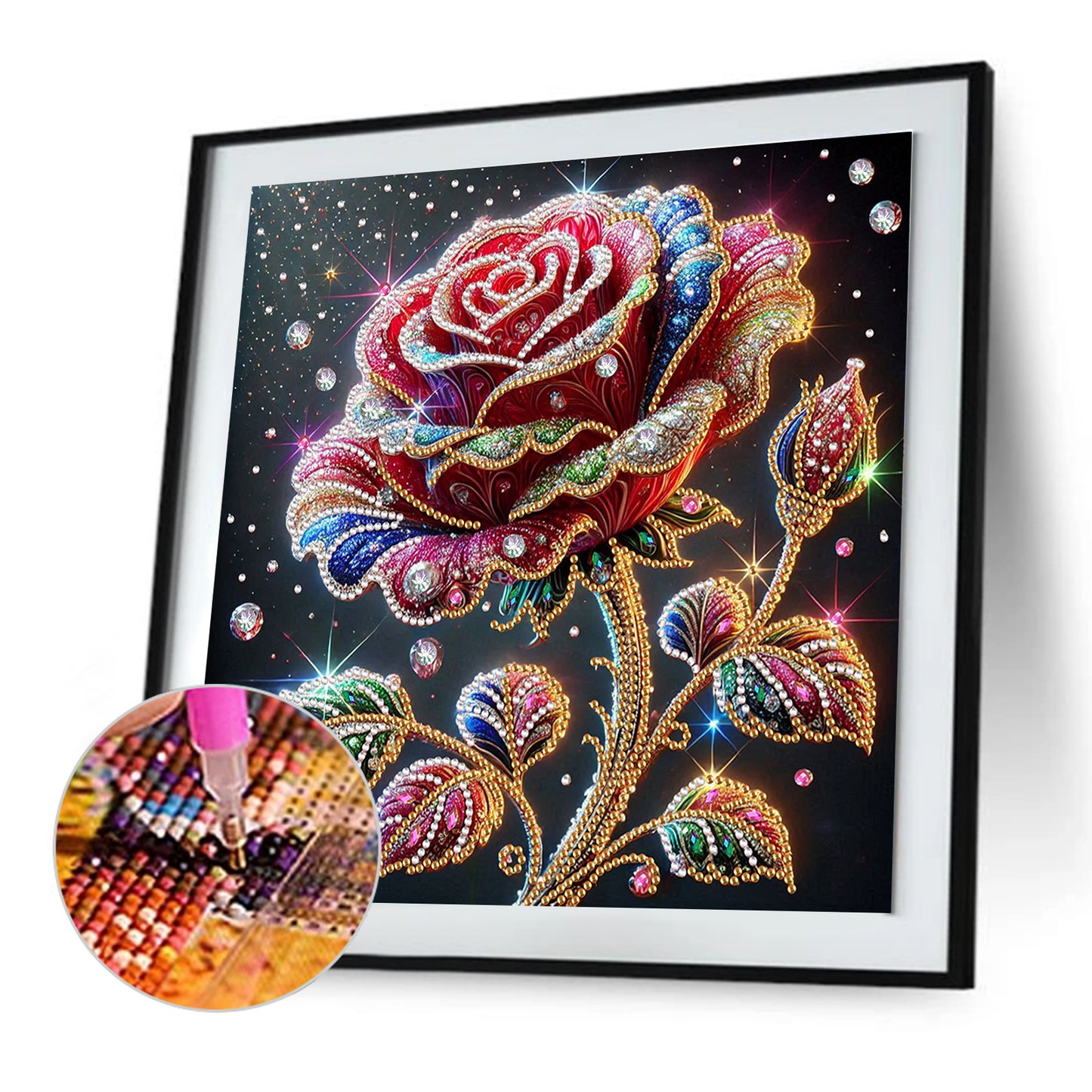 Rose Lily - Special Shaped Drill Diamond Painting 30*30CM