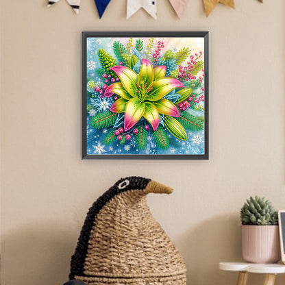 Rose Lily - Special Shaped Drill Diamond Painting 30*30CM