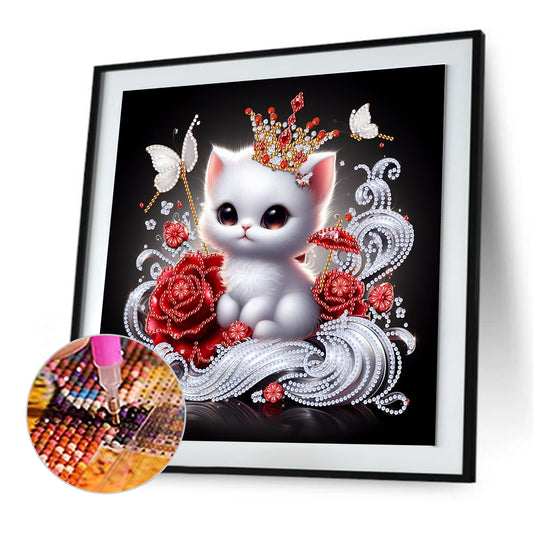 Heart Cat - Special Shaped Drill Diamond Painting 30*30CM