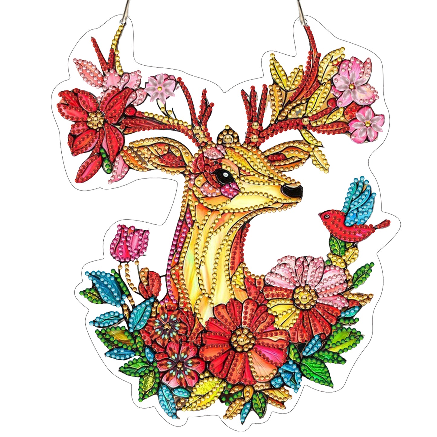 Elk 2D Flat DIY Diamond Painting Kit Window Hanging DIY Home Decor Hanging Charm