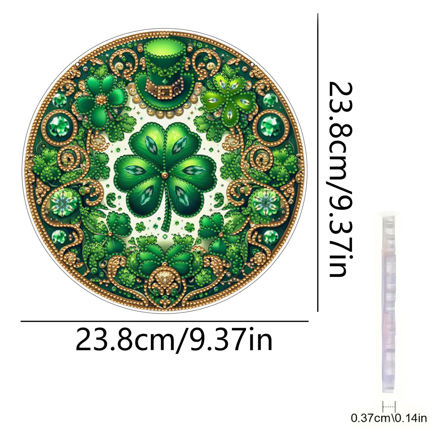 Four-Leaf Clover 2D Flat DIY Diamond Painting Kits Window Hanging for Home Decor
