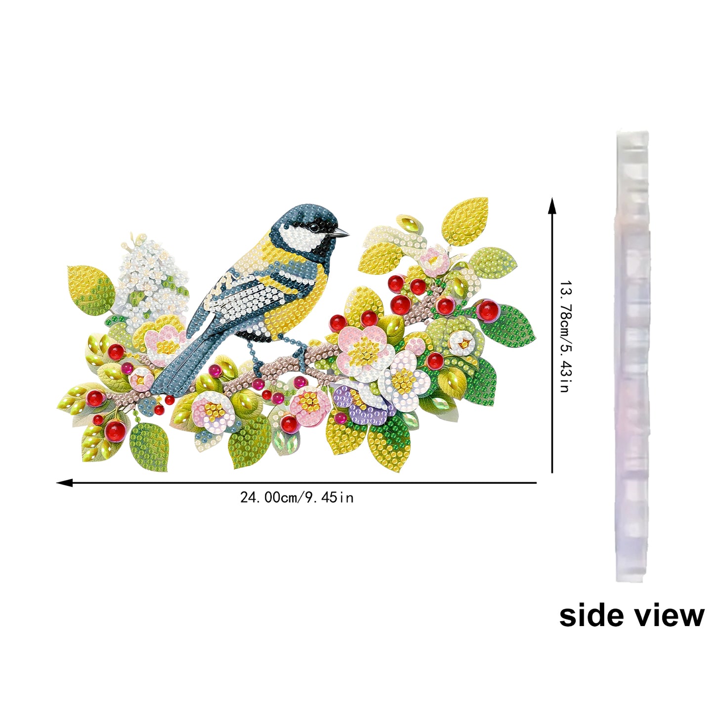 Birds 2D Flat DIY Acrylic Diamond Painting Kits Window Hanging for Home Decor