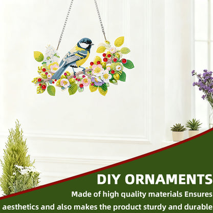 Birds 2D Flat DIY Acrylic Diamond Painting Kits Window Hanging for Home Decor