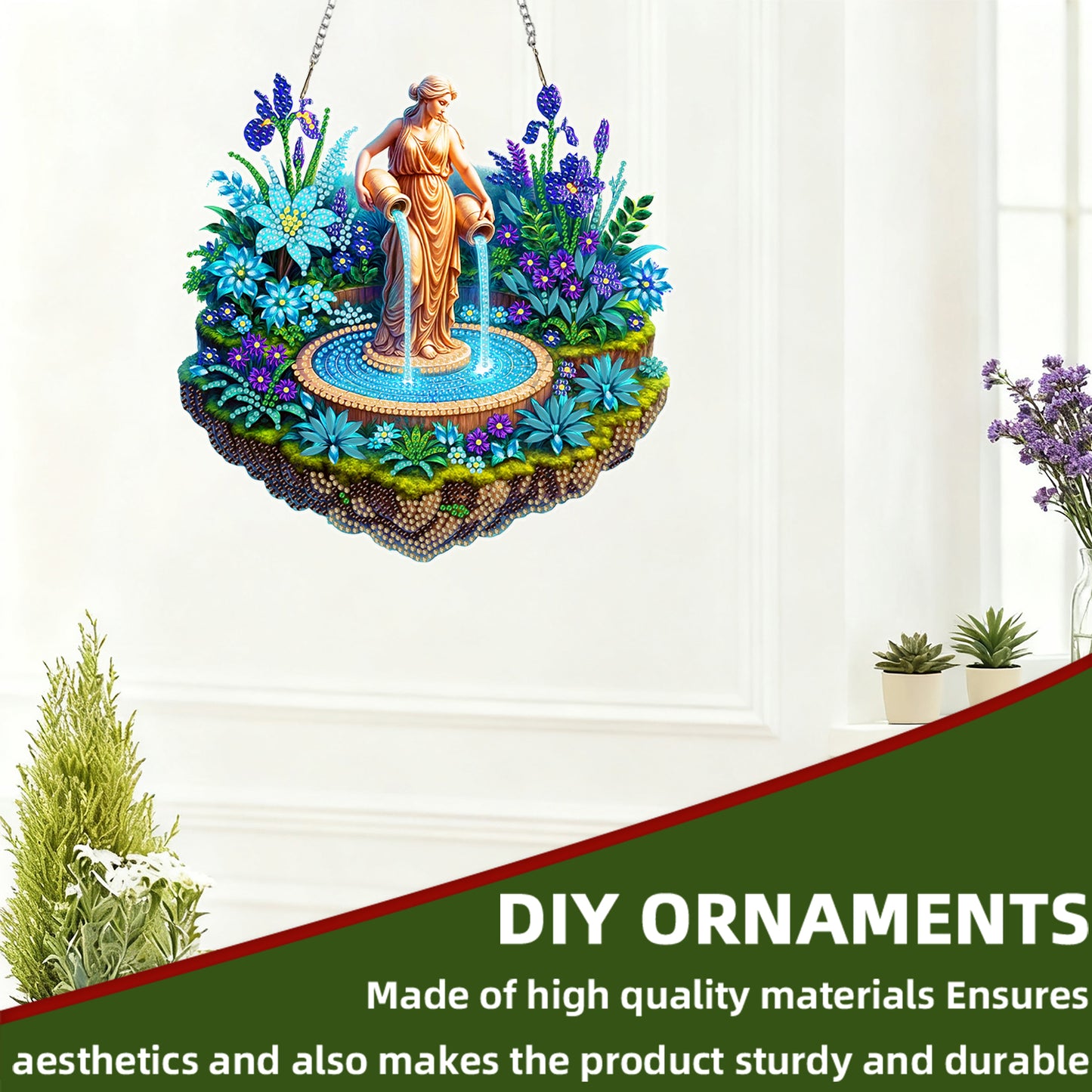 Aquarius 2D Flat DIY Acrylic Diamond Painting Kits Window Hanging Home Decor
