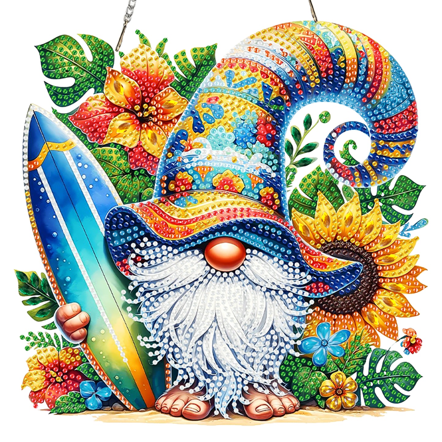 Surfing Goblin 2DFlat DIY Acrylic Diamond Painting Kit Window Hanging Wall Decor