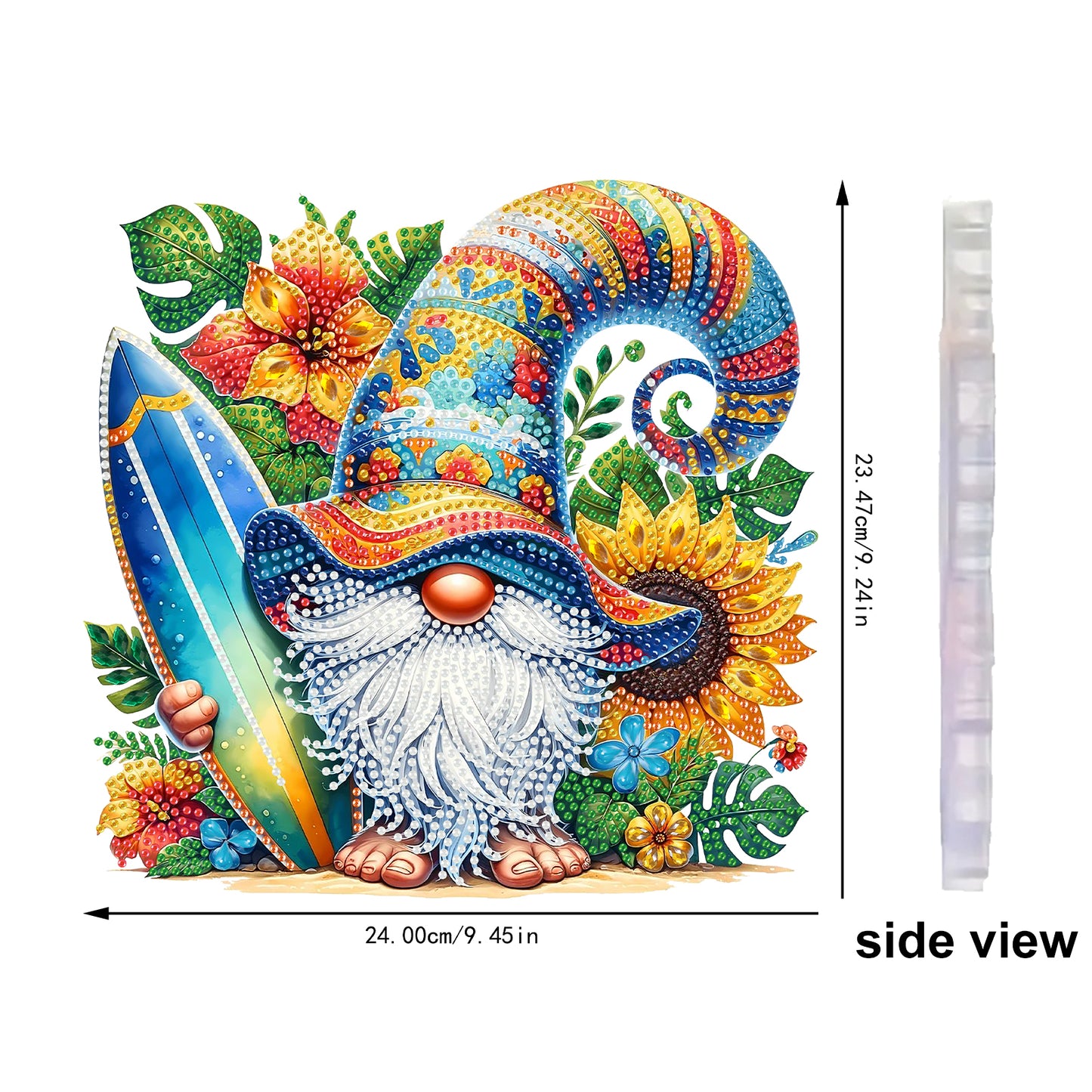 Surfing Goblin 2DFlat DIY Acrylic Diamond Painting Kit Window Hanging Wall Decor