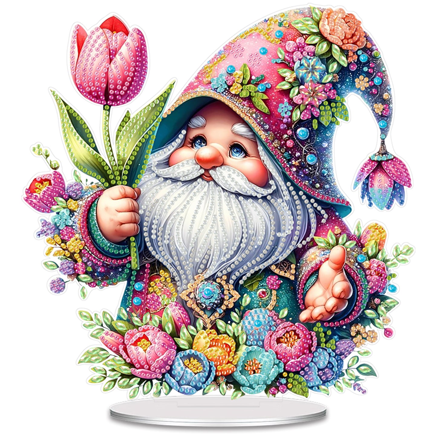 Acrylic 2D Flat Goblins and Flowers DIY Table Top Diamond Painting Ornament Kits