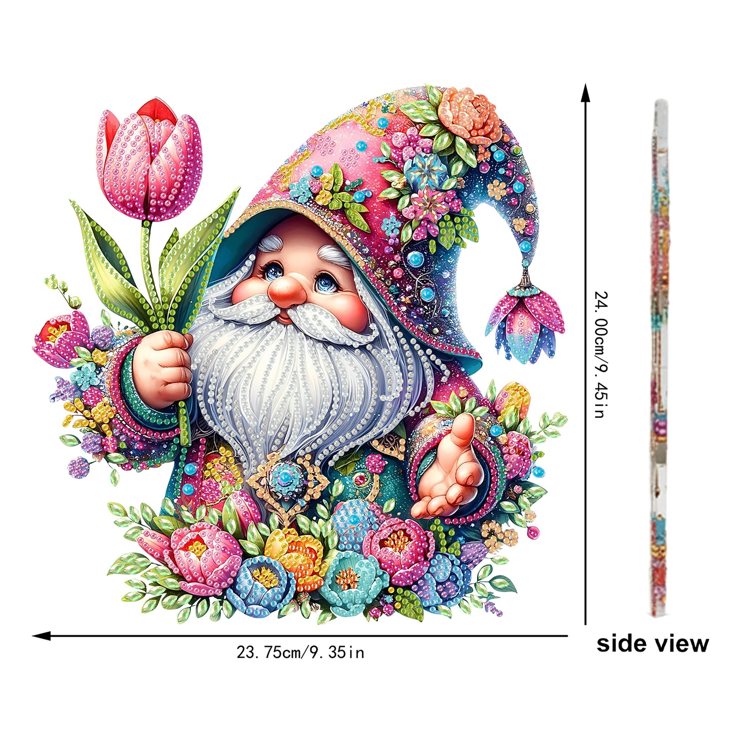 Acrylic 2D Flat Goblins and Flowers DIY Table Top Diamond Painting Ornament Kits