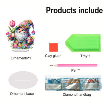 Acrylic 2D Flat Goblins and Flowers DIY Table Top Diamond Painting Ornament Kits