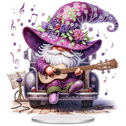 Acrylic 2D Flat Purple Goblin Guitar DIY Table Top Diamond Painting Ornament Kit