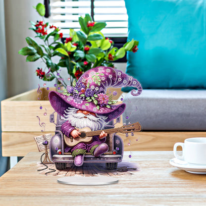 Acrylic 2D Flat Purple Goblin Guitar DIY Table Top Diamond Painting Ornament Kit