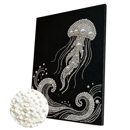Jellyfish - DIY Pearl Gem Art Diamond Painting Kits With Framefor Home Decor -30x40cm