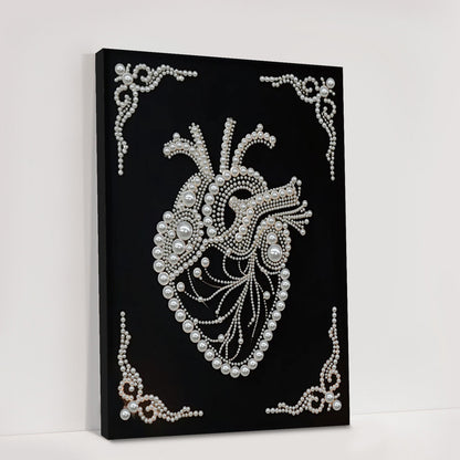 Heart - DIY Pearl Gem Art Diamond Painting Kits With Framefor Home Decor -30x40cm