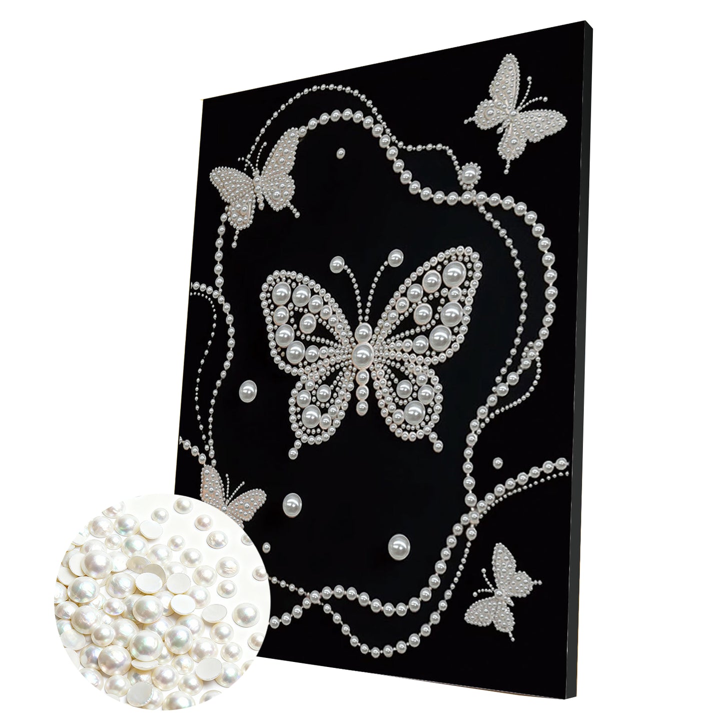 Butterfly - DIY Pearl Gem Art Diamond Painting Kits With Framefor Home Decor -30x40cm