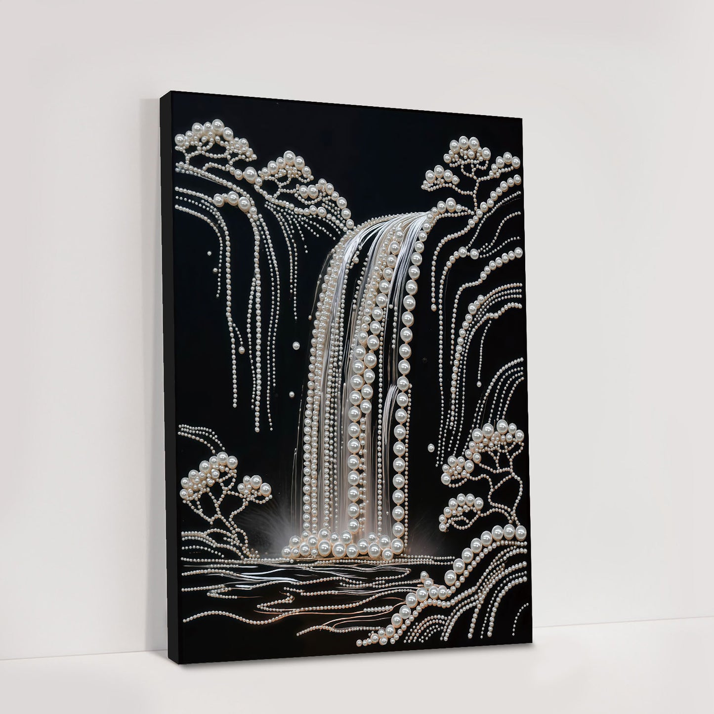 Waterfall - DIY Pearl Gem Art Diamond Painting Kits With Framefor Home Decor -30x40cm