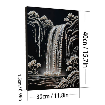 Waterfall - DIY Pearl Gem Art Diamond Painting Kits With Framefor Home Decor -30x40cm