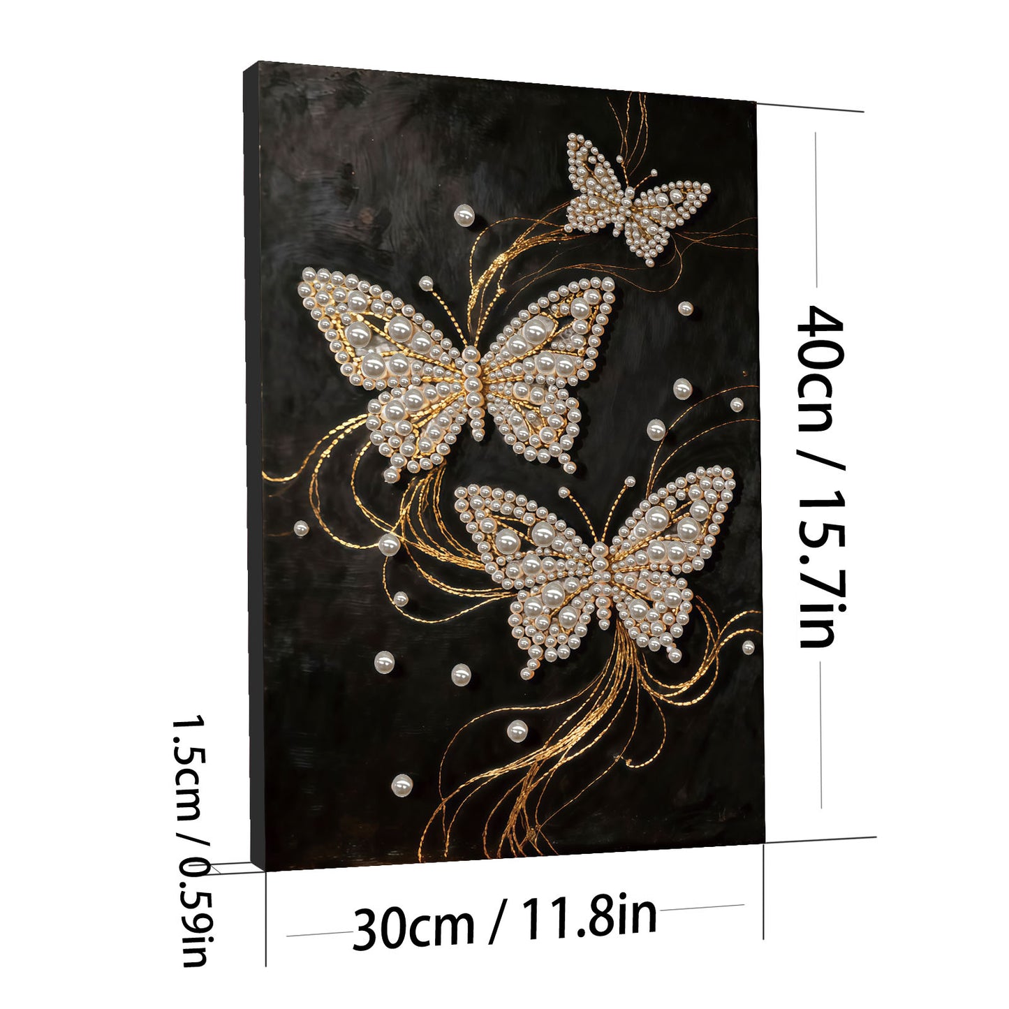 Butterfly - DIY Pearl Gem Art Diamond Painting Kits With Framefor Home Decor -30x40cm