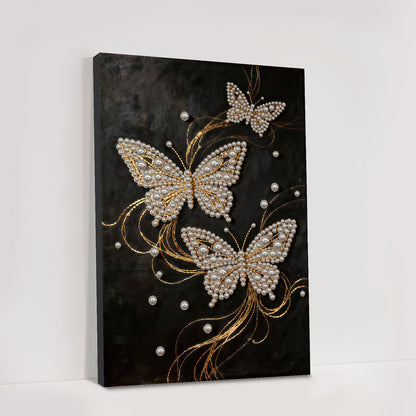 Butterfly - DIY Pearl Gem Art Diamond Painting Kits With Framefor Home Decor -30x40cm