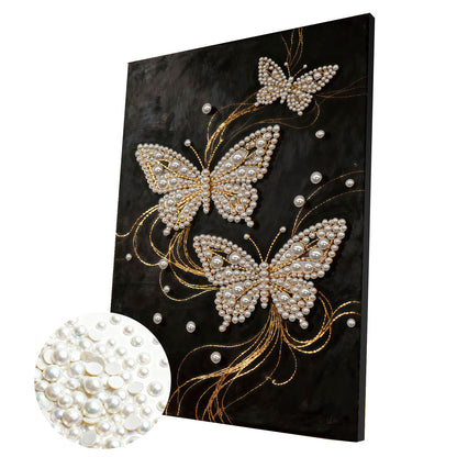 Butterfly - DIY Pearl Gem Art Diamond Painting Kits With Framefor Home Decor -30x40cm