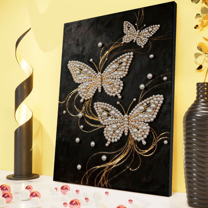 Butterfly - DIY Pearl Gem Art Diamond Painting Kits With Framefor Home Decor -30x40cm