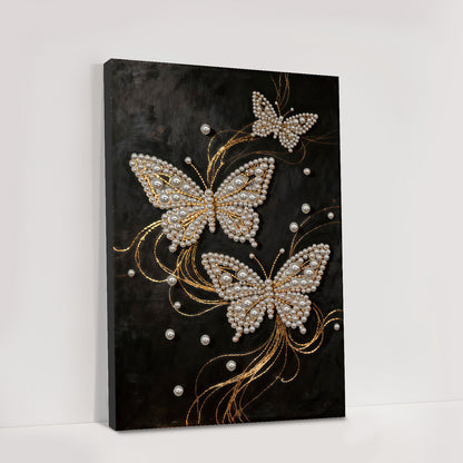 Butterfly - DIY Pearl Gem Art Diamond Painting Kits With Framefor Home Decor -30x40cm