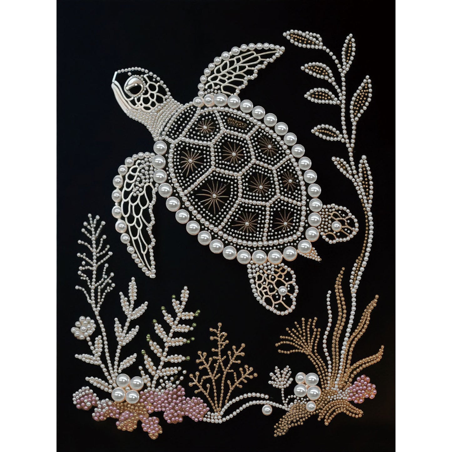 Sea Turtles - DIY Pearl Gem Art Diamond Painting Kits With Framefor Home Decor -30x40cm