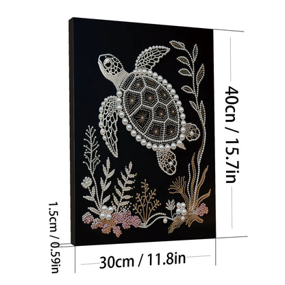 Sea Turtles - DIY Pearl Gem Art Diamond Painting Kits With Framefor Home Decor -30x40cm