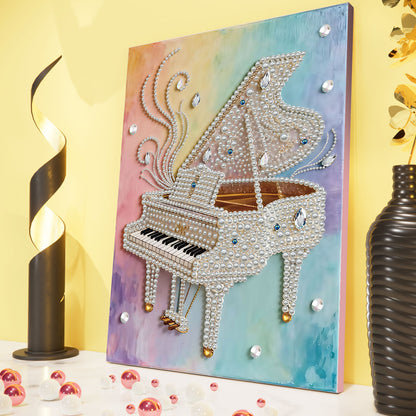 Piano - DIY Pearl Gem Art Diamond Painting Kits With Framefor Home Decor -30x40cm