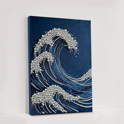 Wave - DIY Pearl Gem Art Diamond Painting Kits With Framefor Home Decor -30x40cm