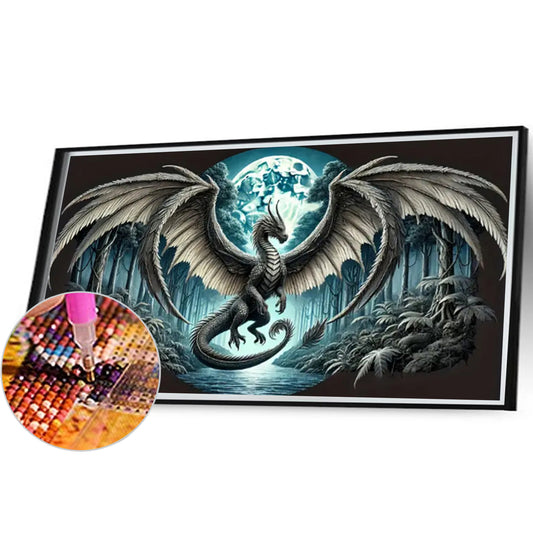 Dinosaur - Full Round Drill Diamond Painting 55*35CM