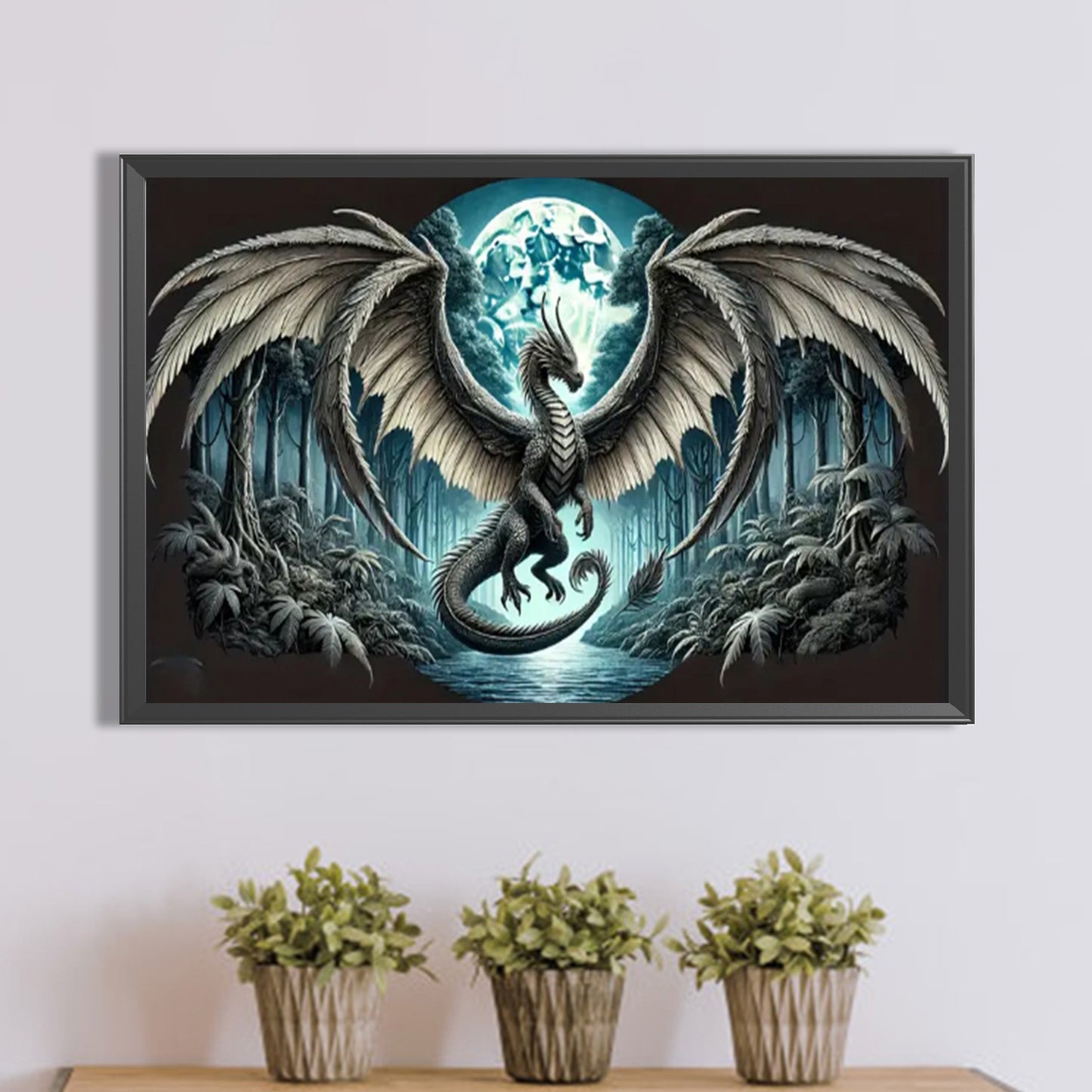 Dinosaur - Full Round Drill Diamond Painting 55*35CM