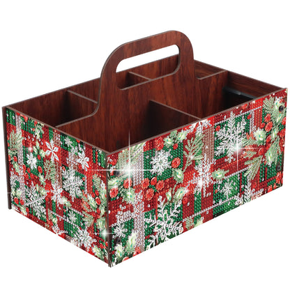 Gift DIY Wooden Diamond Art Painting Storage Box with Handheld Home Decor