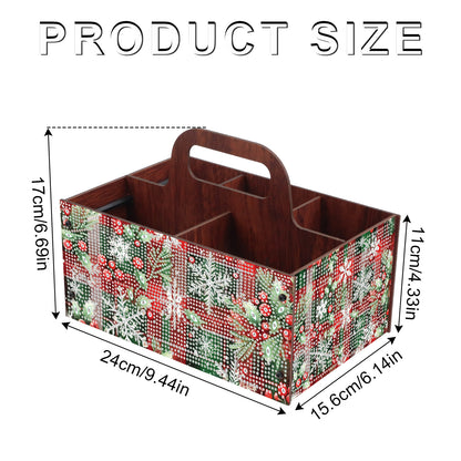 Gift DIY Wooden Diamond Art Painting Storage Box with Handheld Home Decor