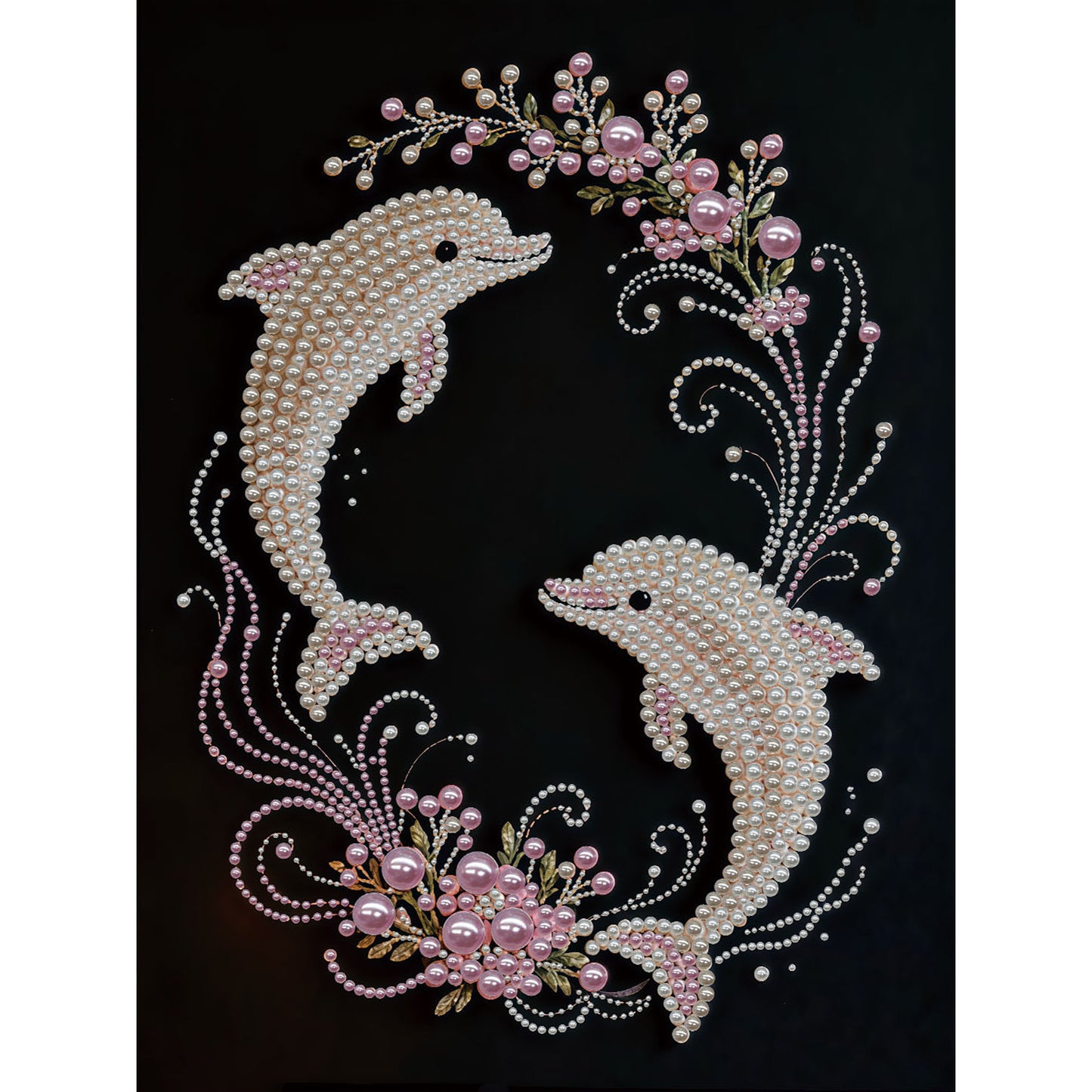 Dolphin - DIY Pearl Gem Art Diamond Painting Kits With Framefor Home Decor -30x40cm